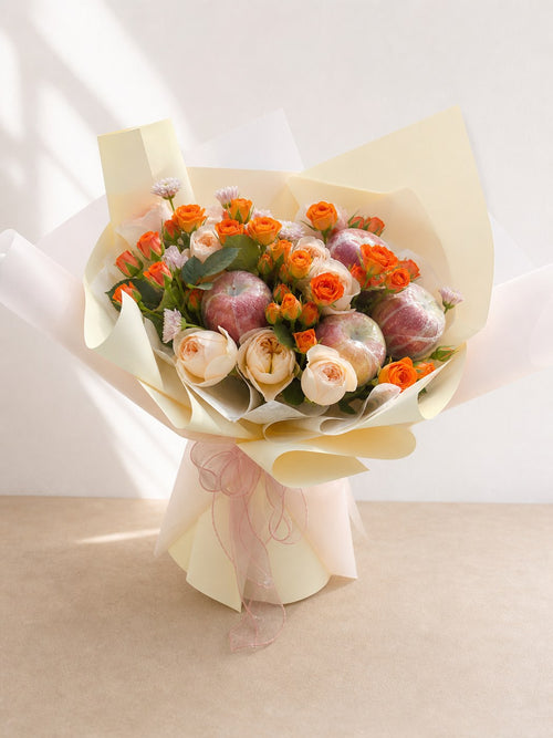 21 - Orange Rose Apple Bouquet - photo 1