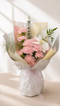Pink Carnation & Lily Bouquet - photo 1