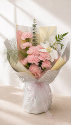 Pink Carnation & Lily Bouquet - photo 1