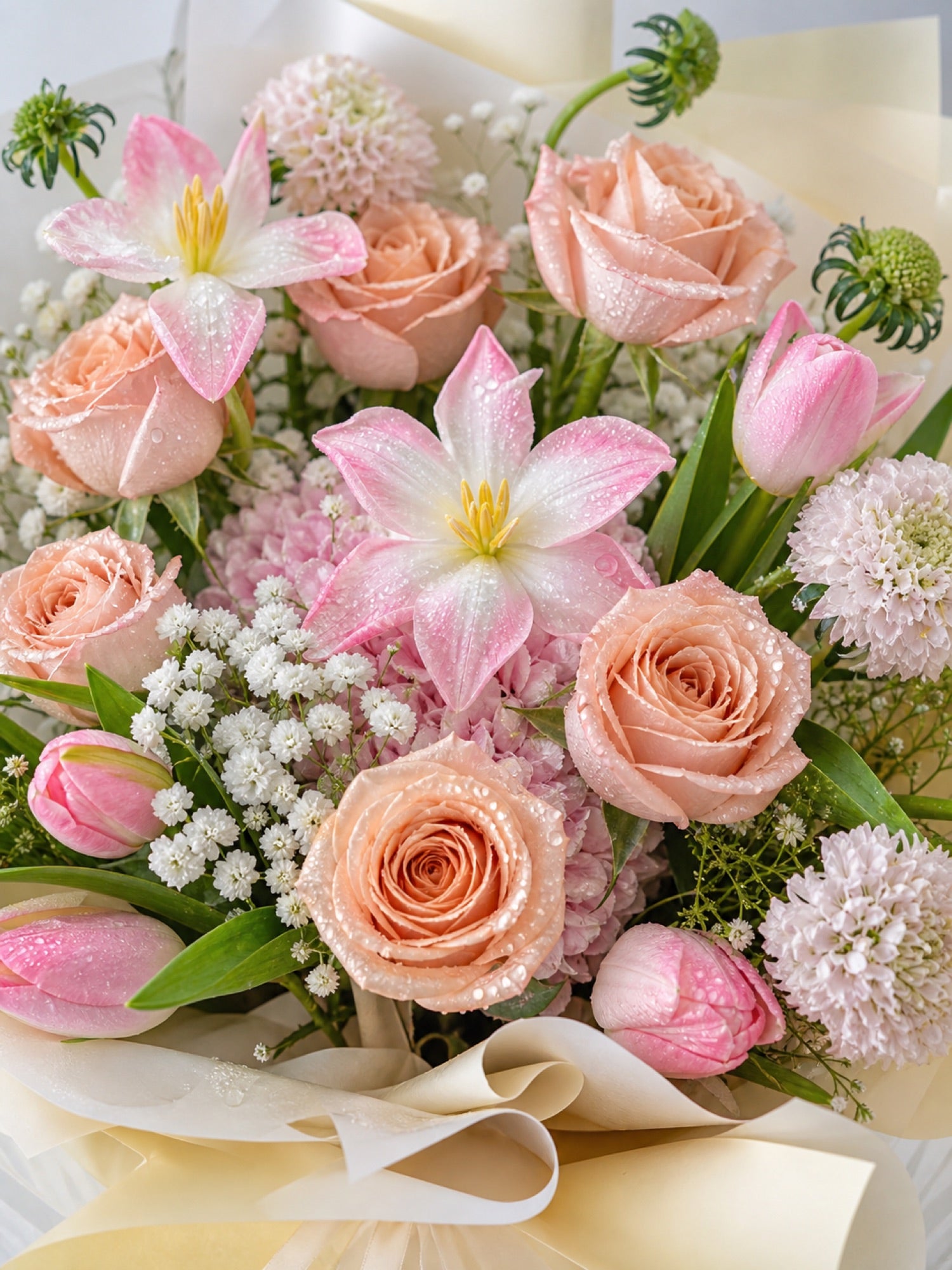 Peach Rose & Tulip Bouquet - photo 2