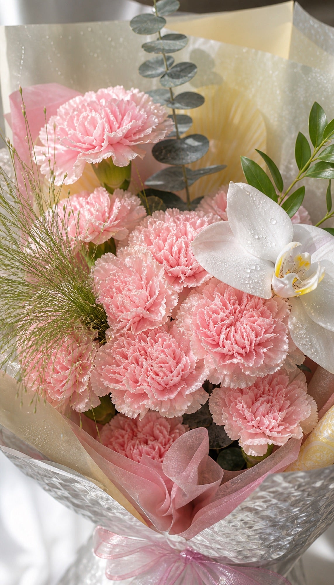 Pink Carnation & Lily Bouquet - photo 2