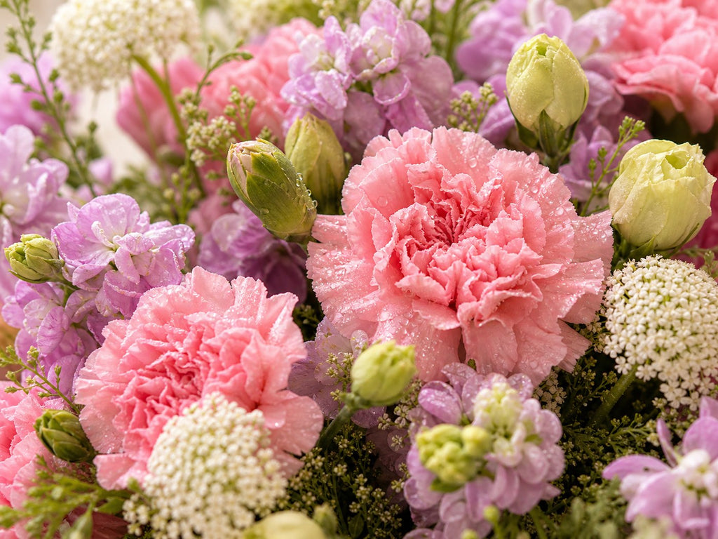 20 - Pink Purple Carnation Bouquet - photo 2