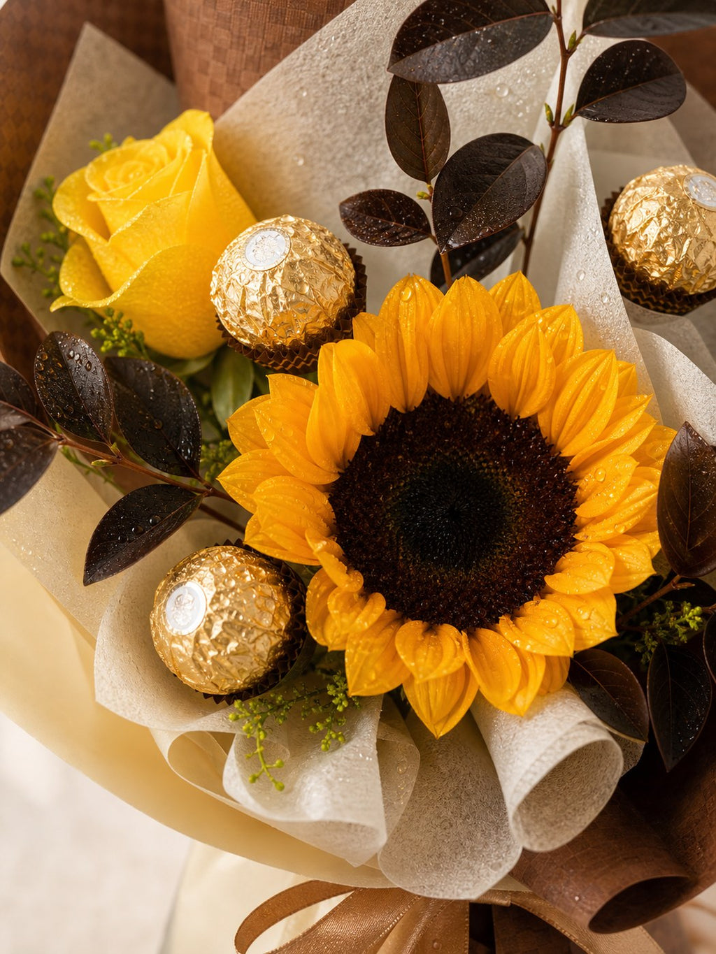 23 - Brown Sunflower Chocolate Bouquet - photo 2