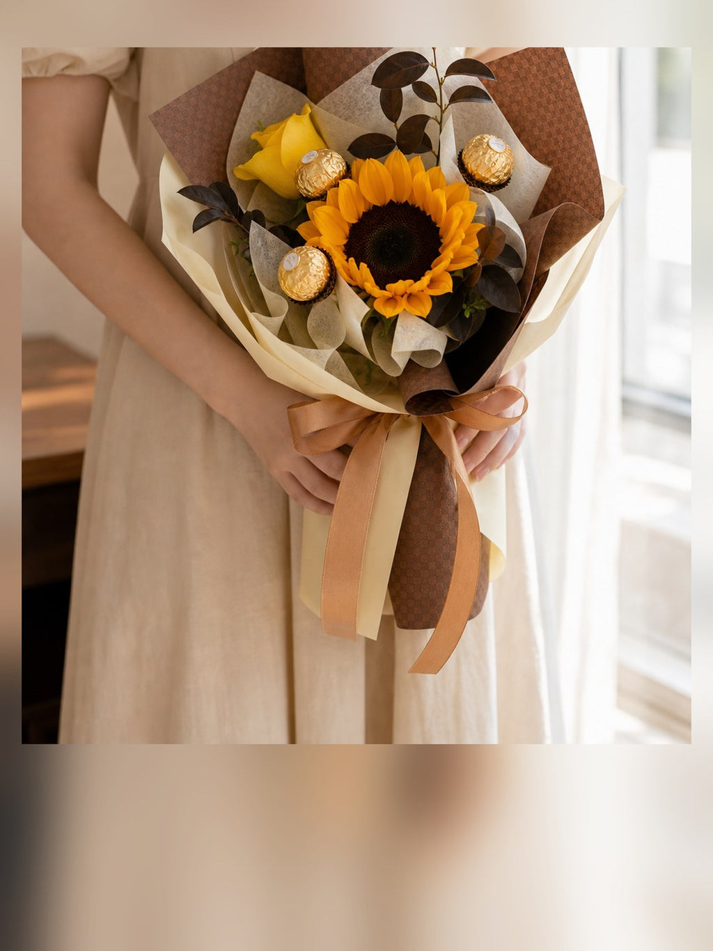 23 - Brown Sunflower Chocolate Bouquet - photo 3