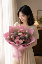 20 - Pink Purple Carnation Bouquet - photo 3