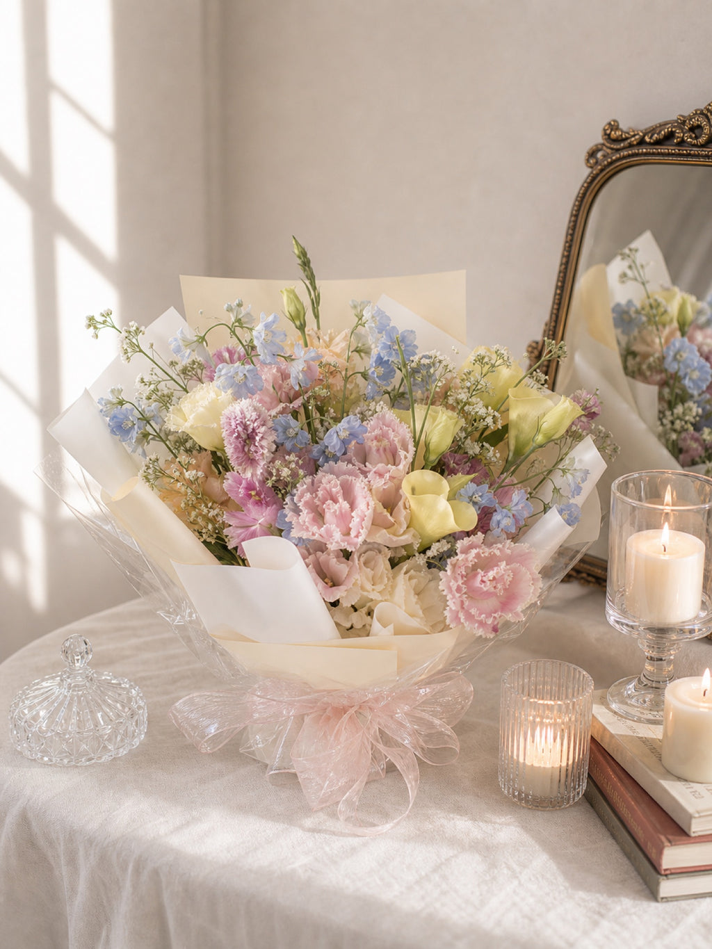 Pastel Mixed Carnation Bouquet - photo 4
