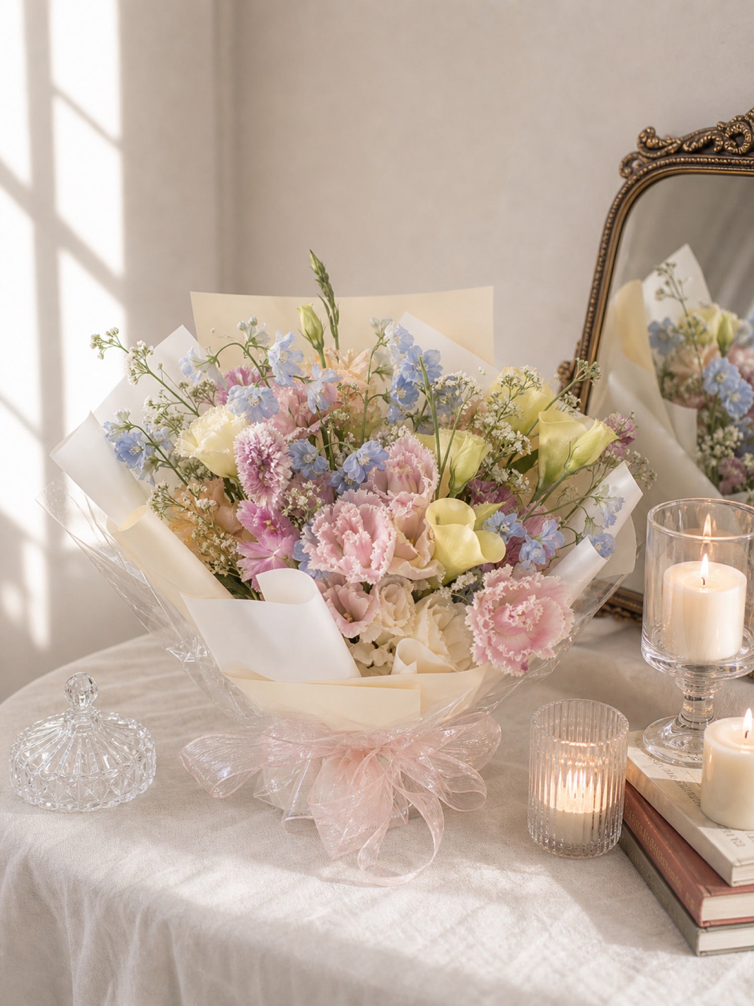 Pastel Mixed Carnation Bouquet - photo 4