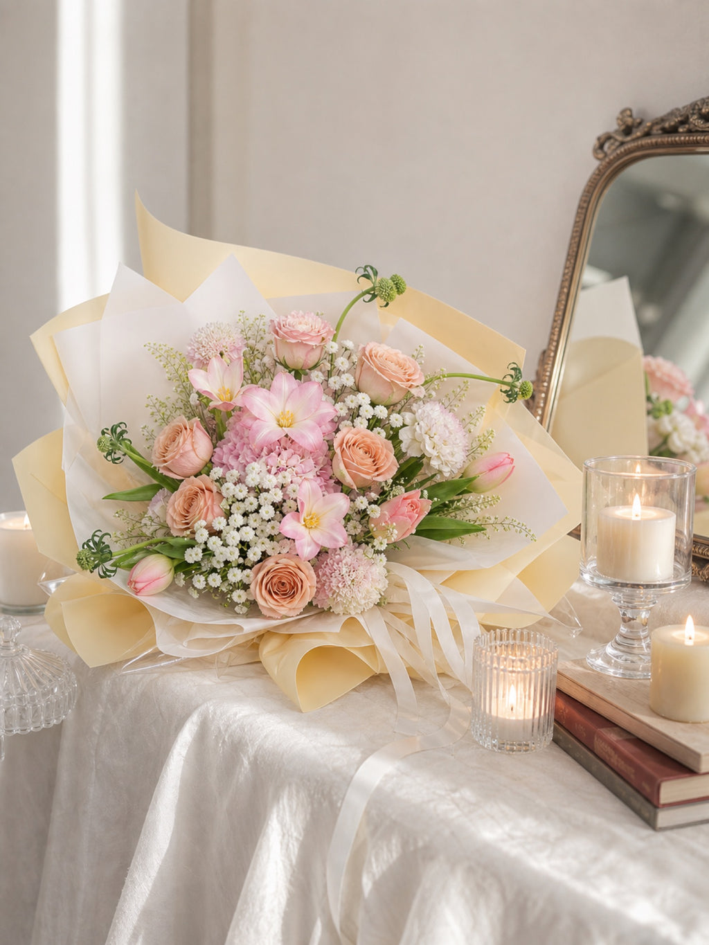 Peach Rose & Tulip Bouquet - photo 4