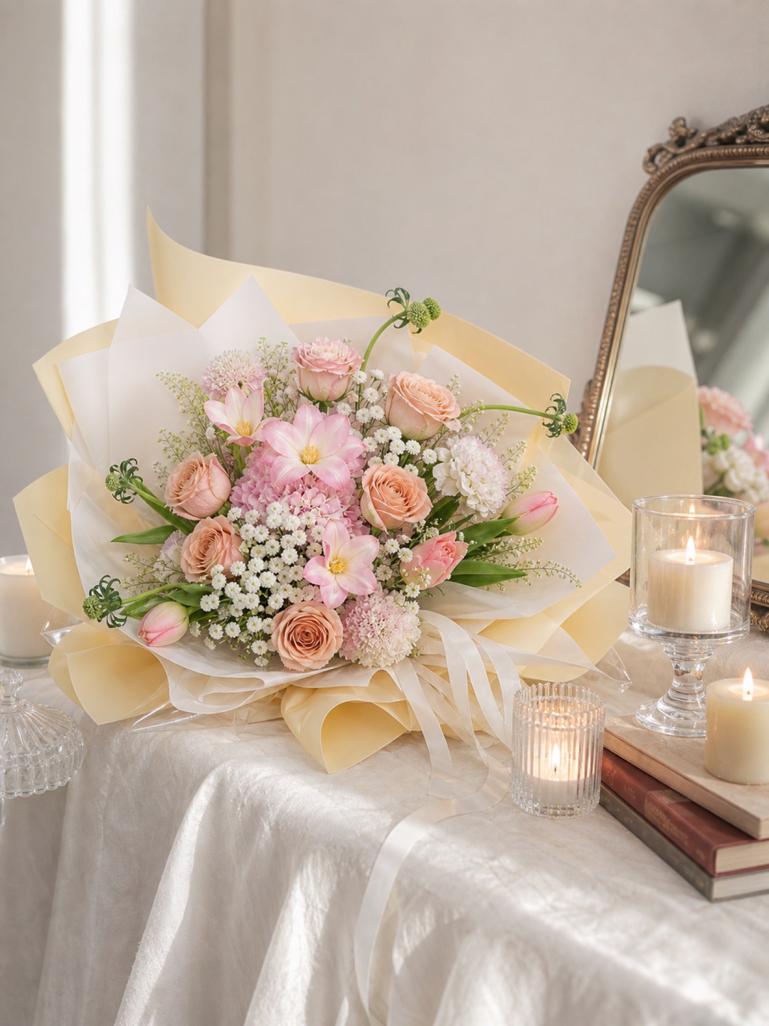 Peach Rose & Tulip Bouquet - photo 4
