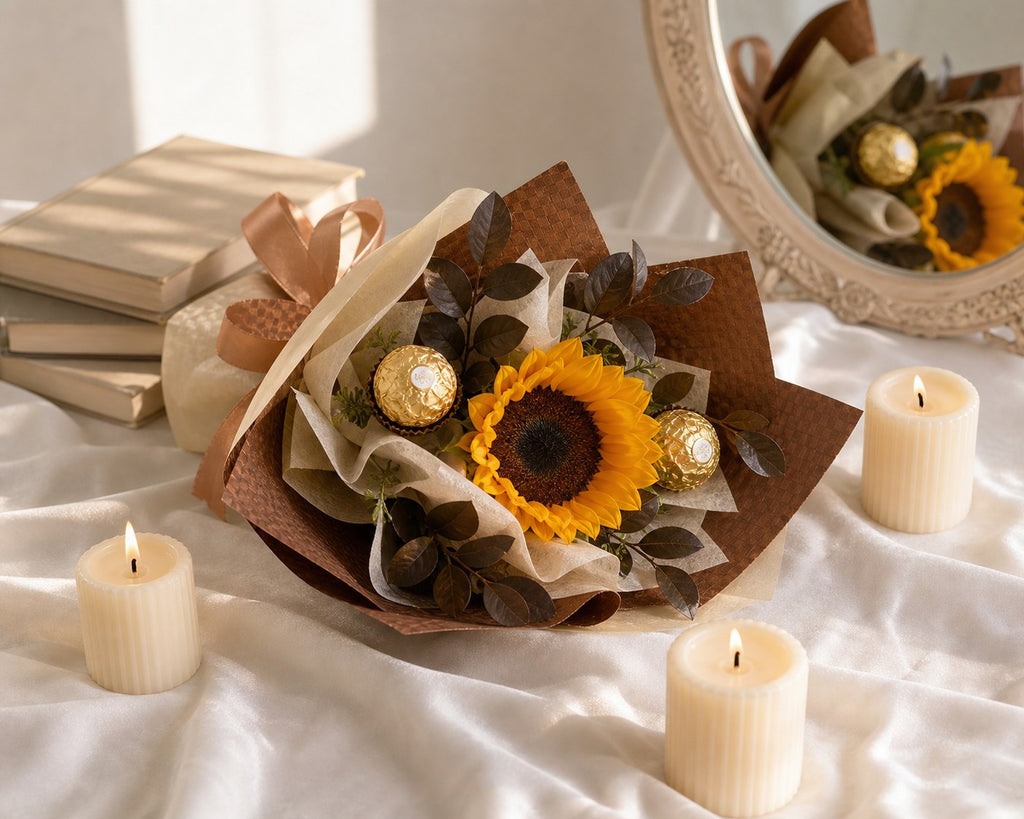 23 - Brown Sunflower Chocolate Bouquet - photo 4