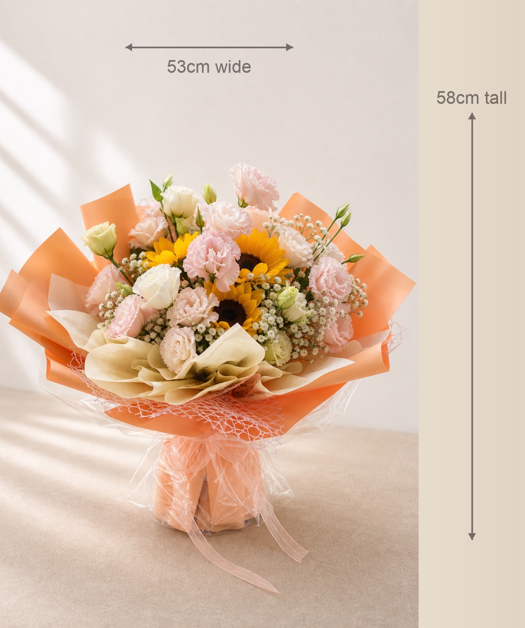 Sunflower & Pink Rose Bouquet - photo 5