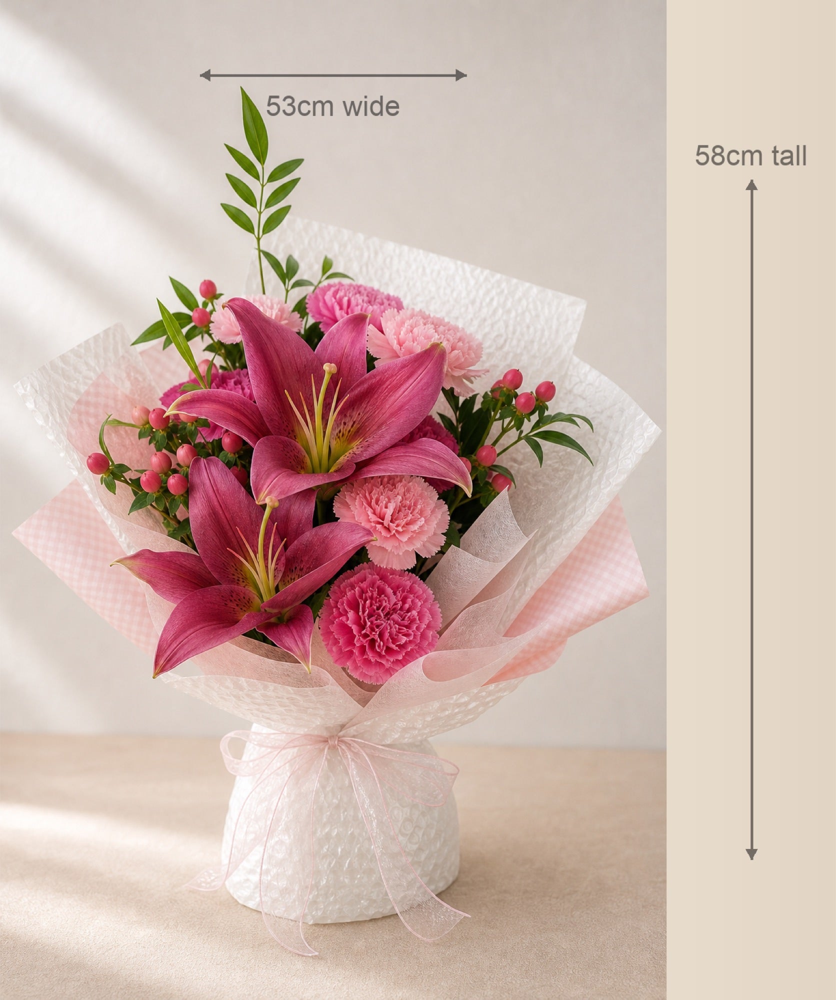 Pink Lily & Carnation Bouquet - photo 5