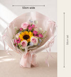 18 - Sunflower Pink Ribbon Bouquet - photo 5
