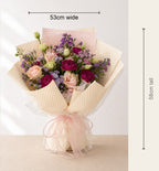 19 - Cream Pink Purple Daisy Bouquet - photo 5