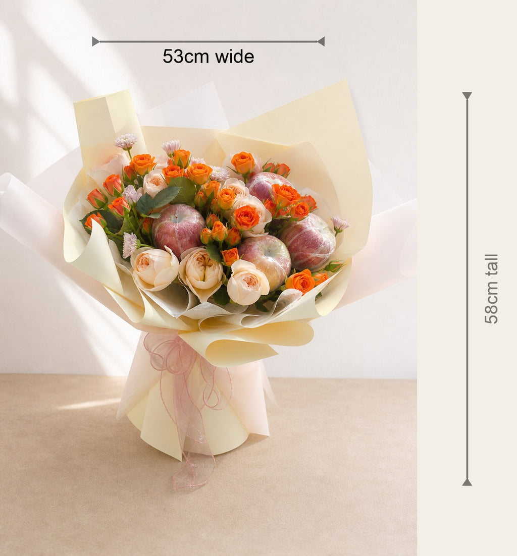 21 - Orange Rose Apple Bouquet - photo 5