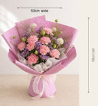 20 - Pink Purple Carnation Bouquet - photo 5