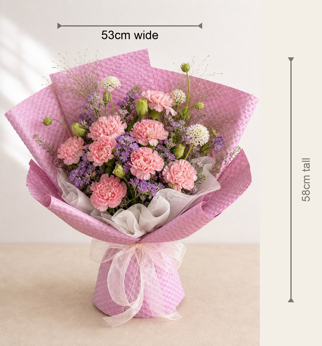 20 - Pink Purple Carnation Bouquet - photo 5