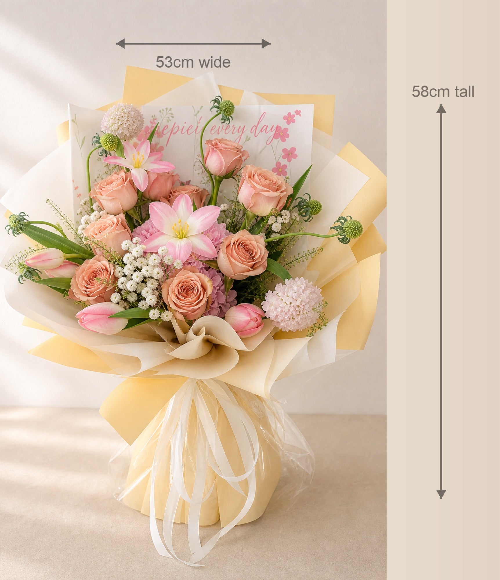 Peach Rose & Tulip Bouquet - photo 5