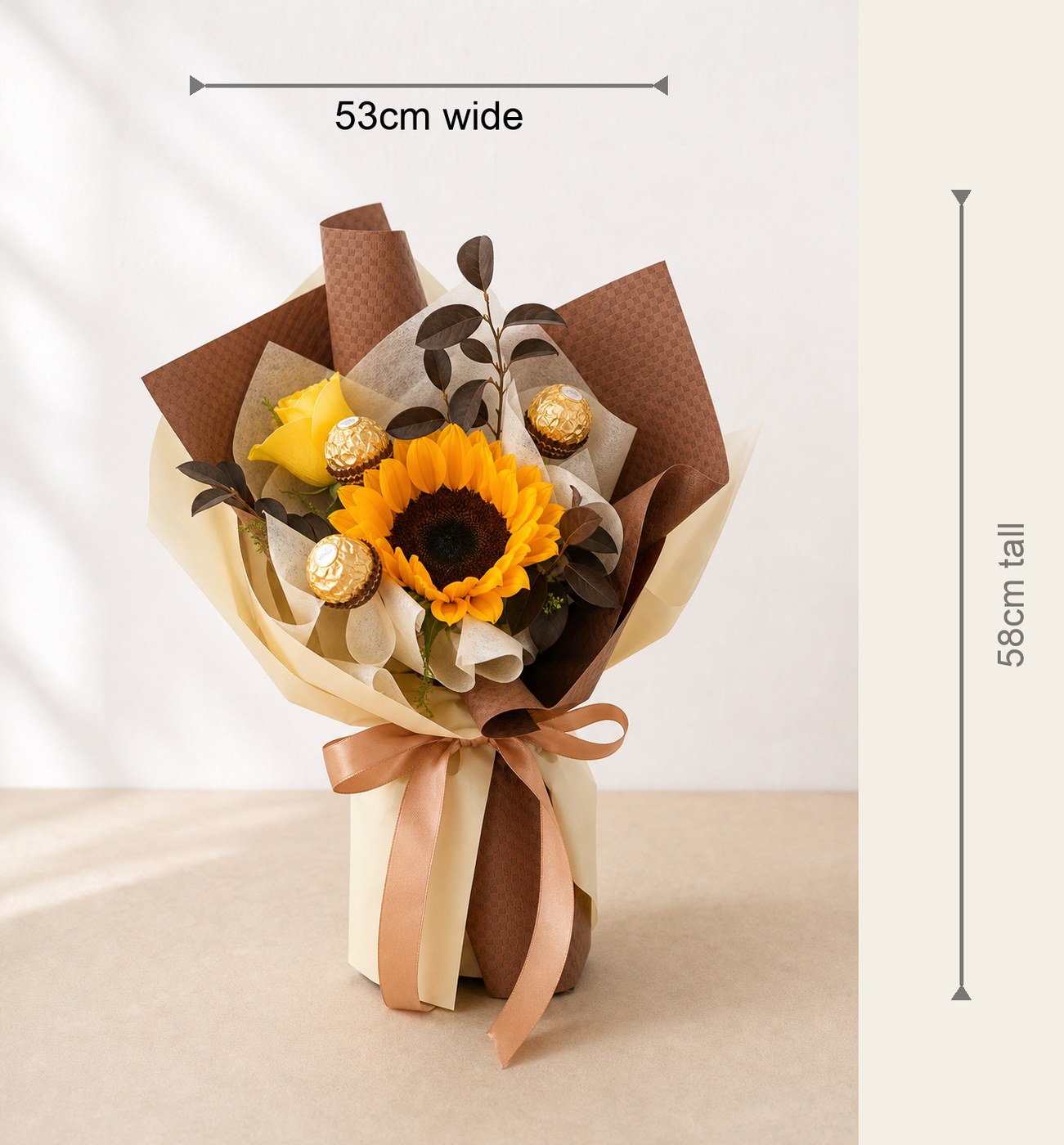 23 - Brown Sunflower Chocolate Bouquet - photo 5